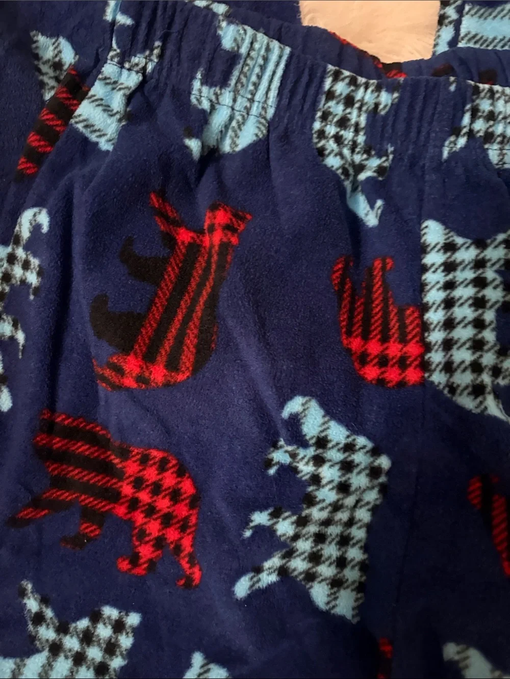 Komar Kids Navy Blue Bear Print Pajama Set with Red and Light Blue Accents